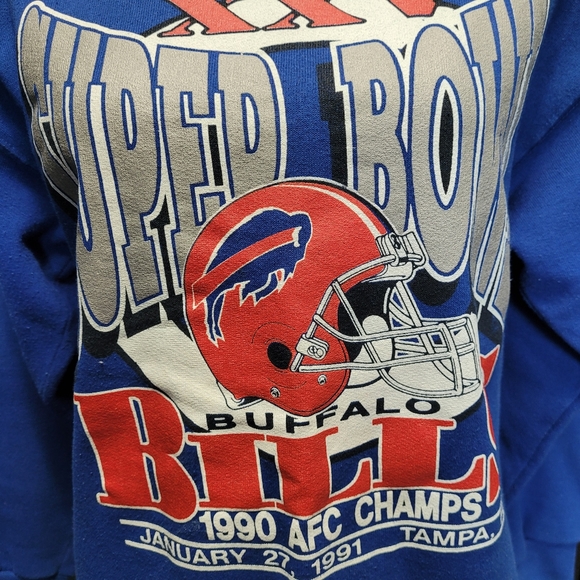 Vintage 1990 Buffalo Bills AFC Champs, 1991 Super Bowl XXV sweatshirt - Picture 4 of 7